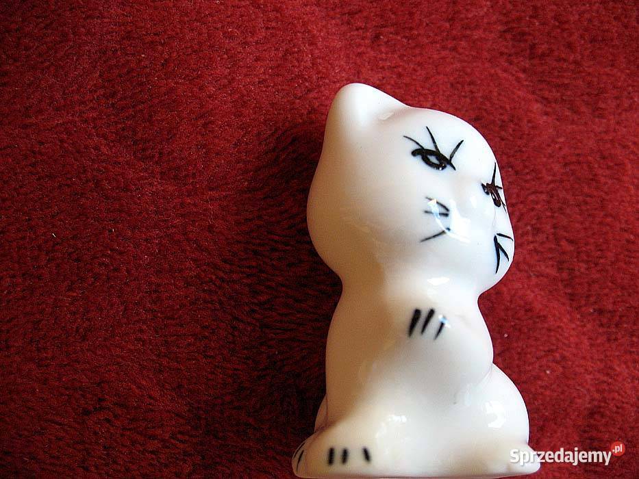 Kot malutki uroczy kotek Figurka porcelana 5 x Siedlce