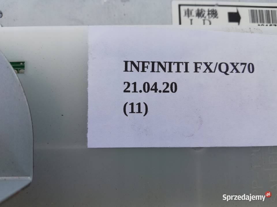 RADIOODTWARZACZ CD INFINITI QX70 FX35 FX37 FX50 osobowe Nowy Tomyśl