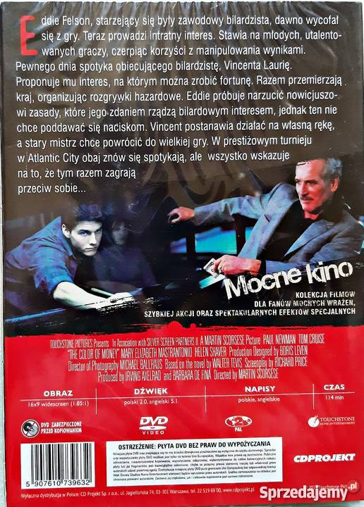 KOLOR PIENIĘDZY PAUL NEWMAN MOCNE KINO Filmy Kalisz