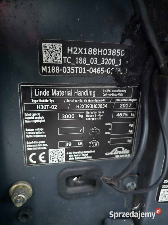 LINDE H30T02 TRIPLEX 465 m