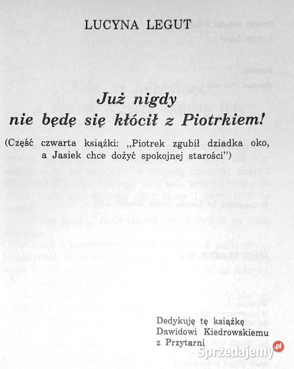 Już nigdy nie będę się kłócił z Piotrkiem Lucyna Chełm