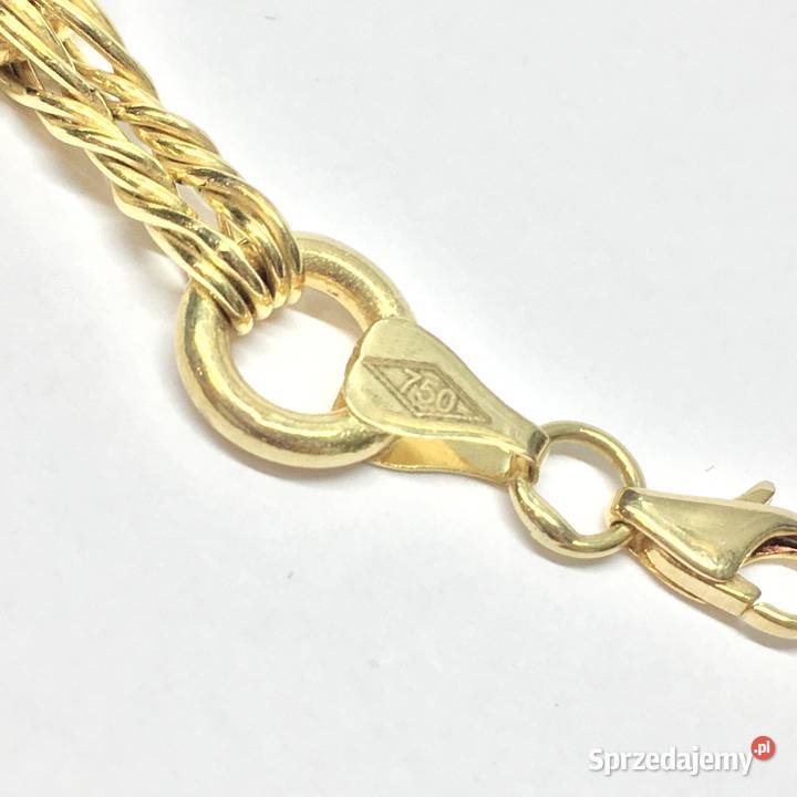 Złota BRANSOLETKA damska 750 18K cudownie Warszawa