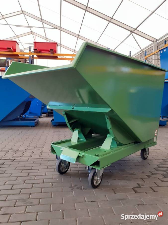 Wychylny pojemnik stalowy kołyska koleba 11 m3 Daszyna