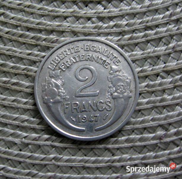 Francja 2 Franki 1947r Numizmatyka Kalisz sprzedam