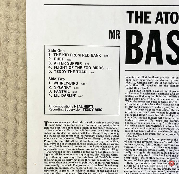 Count Basie Orchestra The Atomic Mr Basie 1 płyta Szczecin