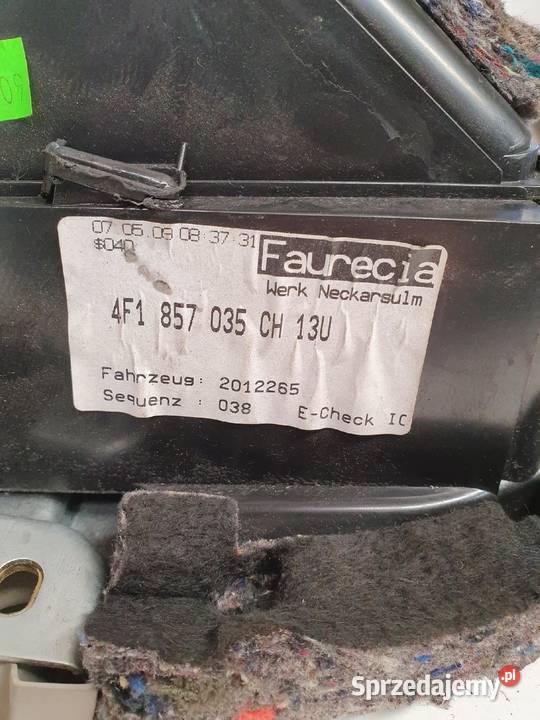SCHOWEK PASAŻERA AUDI A6 C6 4F1857035CH JASNY śląskie