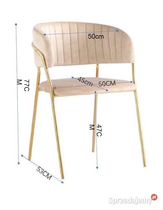 Krzesło Gold Butelkowa Zieleń Wysyłka 24H Tarchały Małe