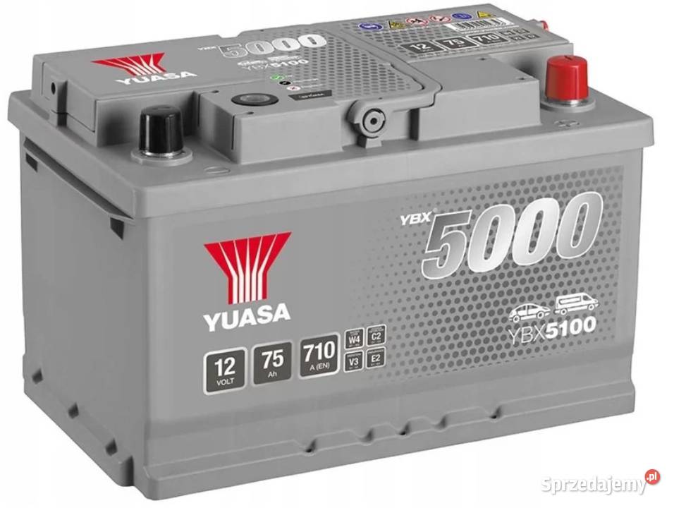 Akumulator Yuasa Silver 12V 75Ah 710A EN Prawy