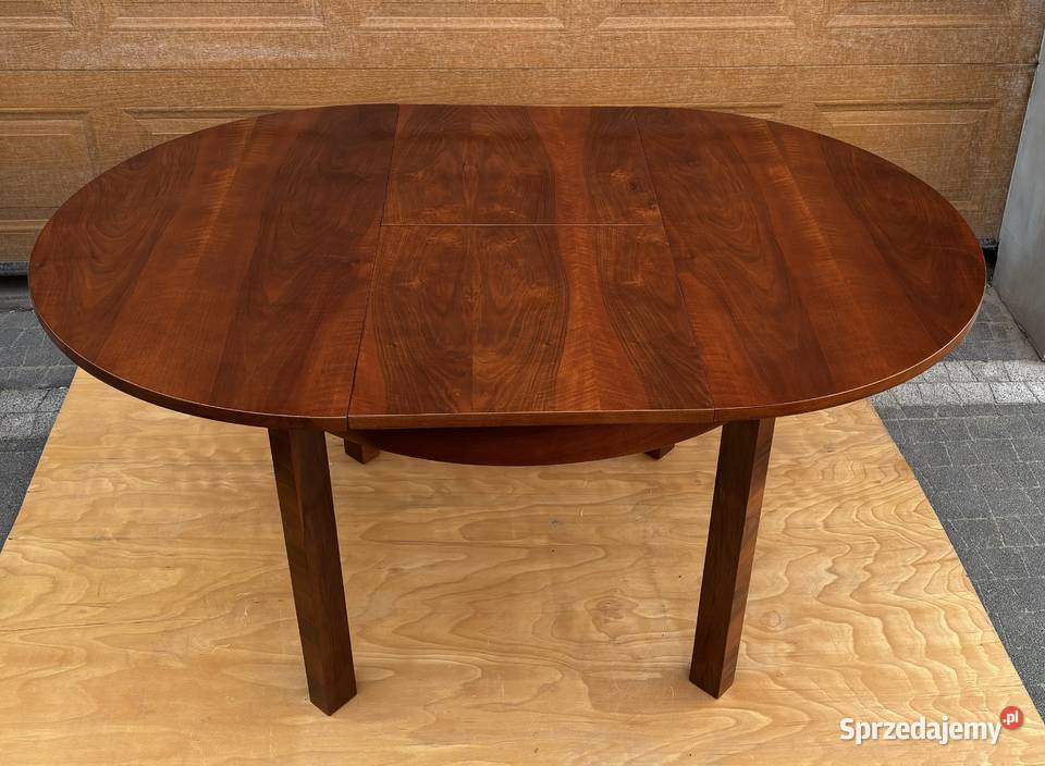 Stół Okrągły Orzech 110 ART DECO Rozkładany Warszawa
