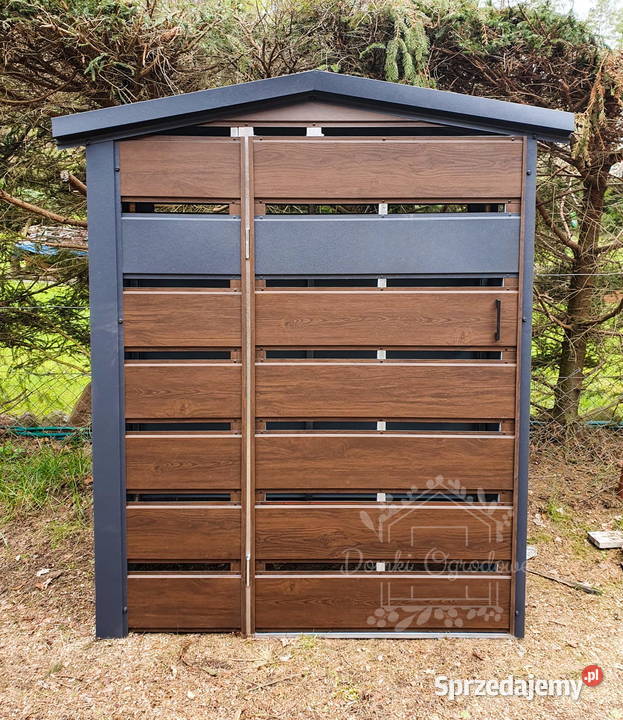 Wiata Śmietnikowa 1x04m furtka Drewnopodobny Pozostałe śląskie Gliwice