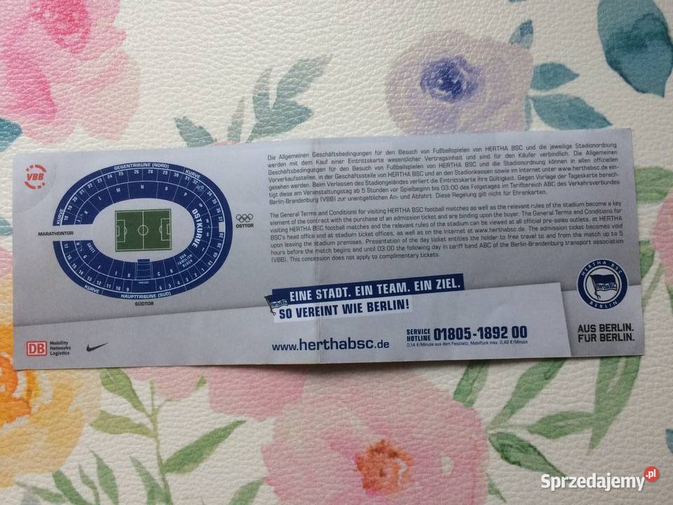 1174 Bilet Hertha BSC Real Madrid CF zachodniopomorskie