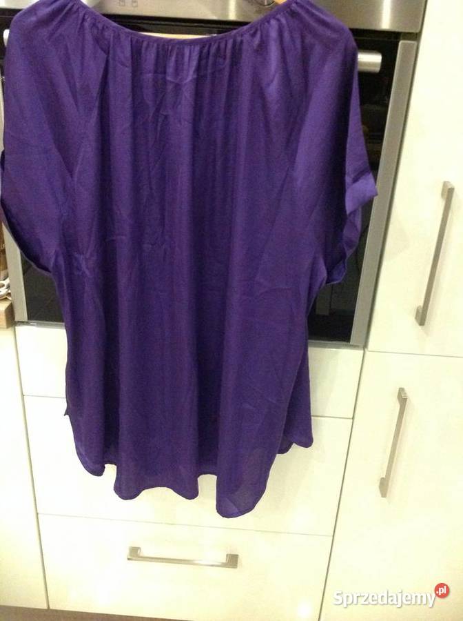 Bluzka Satynowa Damska HM 54 XXL Fioletowa lubuskie Nowa Sól