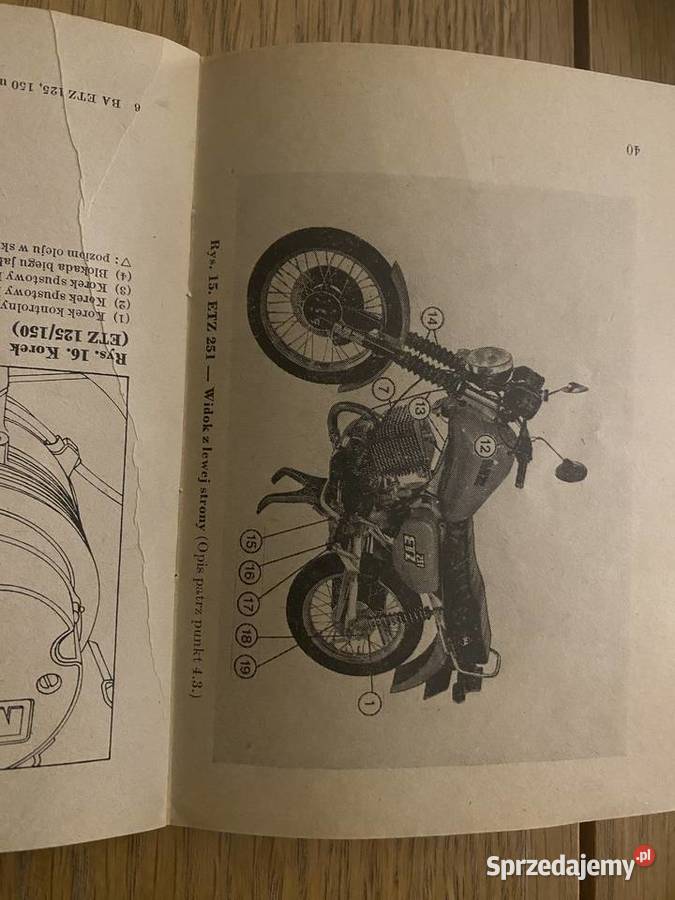 Instrukcja książka mz etz 250 251 Kultura i Rozrywka