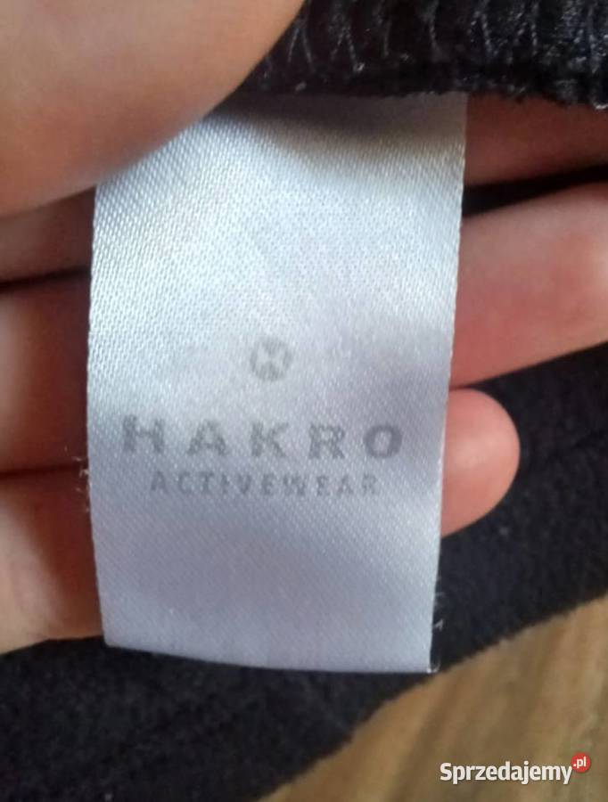 Bluza czarna polarowa HAKRO rozmiar S ciepła Odzież sportowa
