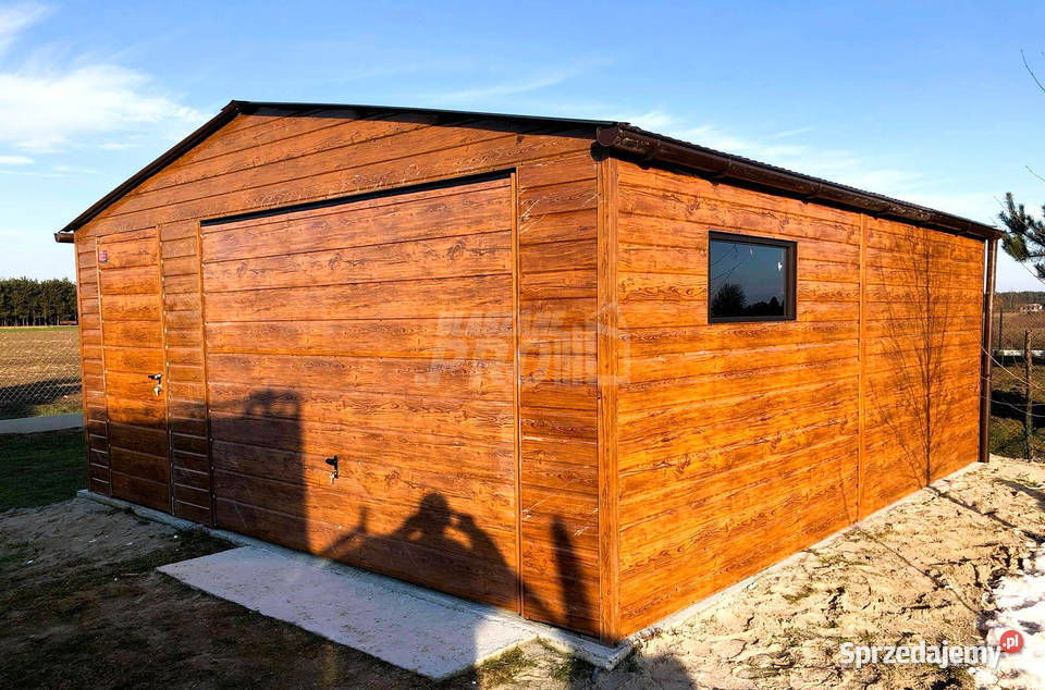 Garaż blaszany 55x6 Brama Drzwi 2x okno Rynny 33m2 Sprzedaż opolskie