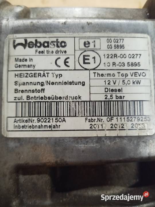 Webasto części Kębłowo