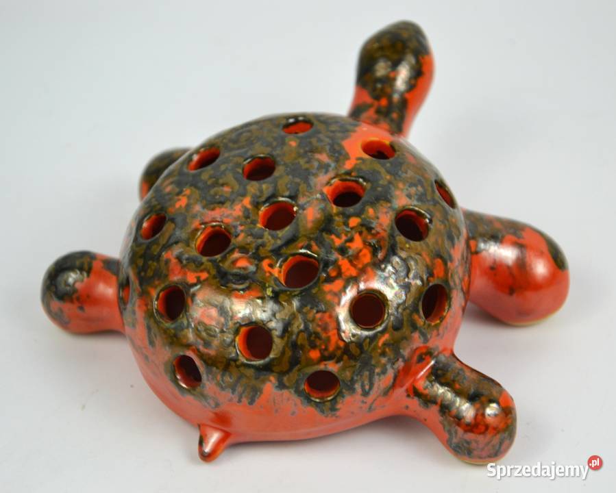 Ceramiczny żółw czerwony ceramikaTofej Węgry Pomiechówek