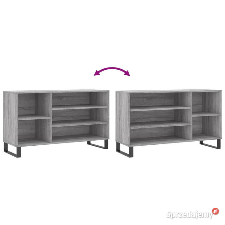 Szafka na buty szary dąb sonoma 102x36x60