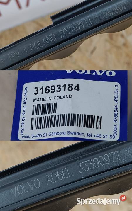 VOLVO XC60 18 USZCZELKA DRZWI PRAWY PRZÓD Pleszew