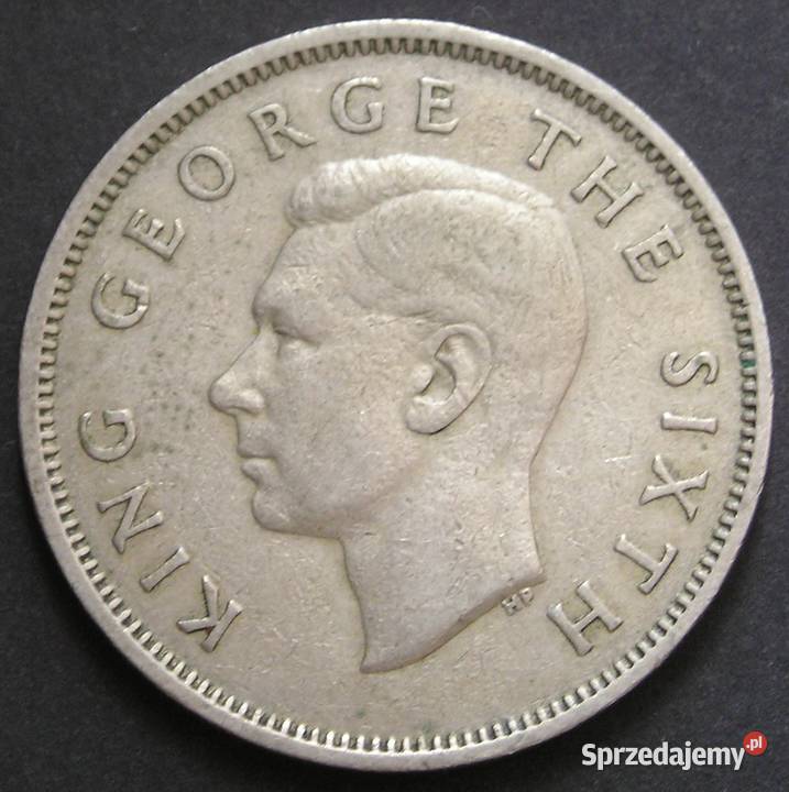 Nowa Zelandia 1 florin 1951 Jerzy VI Kiwi Łódź