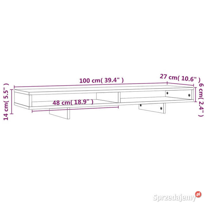 Podstawka na monitor 100x27x14 lite drewno Warszawa sprzedam