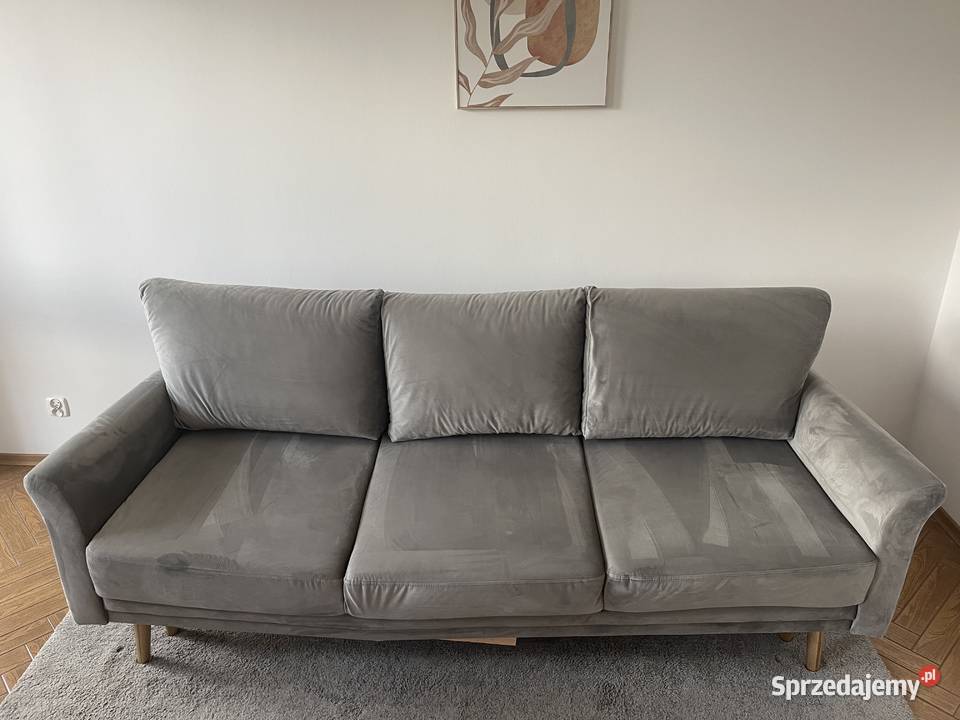 Sofa 3 osobowa rozkładana szary popielaty TULON Łódź