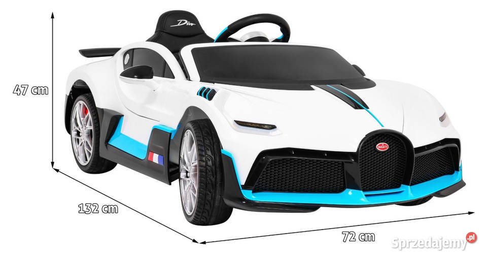 Auto na akumulator Bugatti Divo 12V EVA białe mazowieckie Warszawa