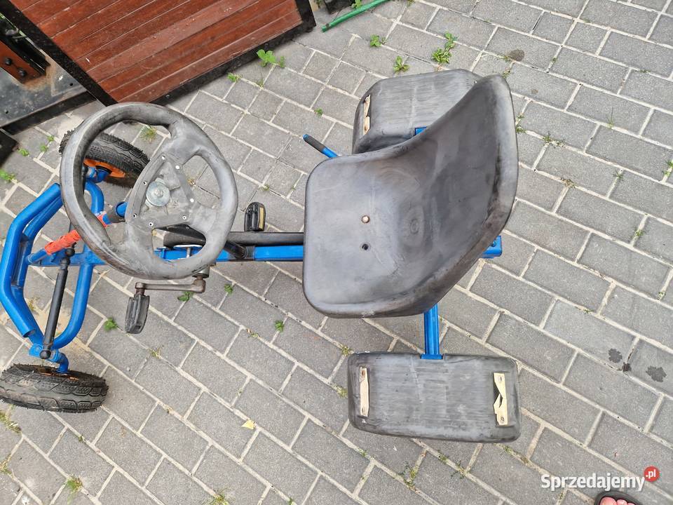 Gokard na pedały rower hamulec ręczny Niebieski