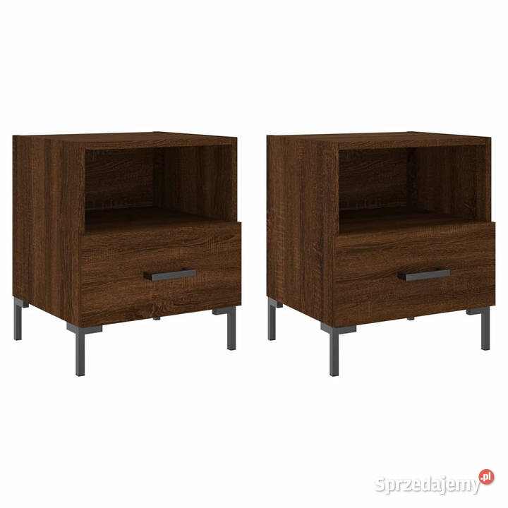 Szafki nocne 2 brązowy dąb 40x35x475 WM827451 Szafki mazowieckie Warszawa