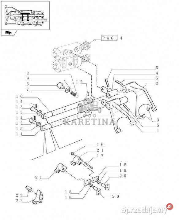 Holland T6090 Widełki przesuwnika 16215mm int Jastrzębniki sprzedam