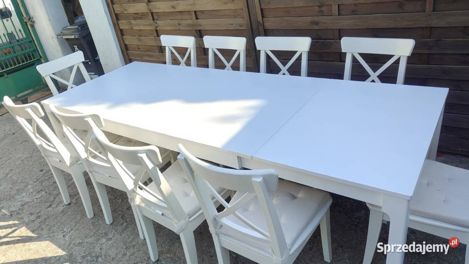 Stół rozkładany IKEA Ekedalen 10 x krzesło IKEA Warszawa