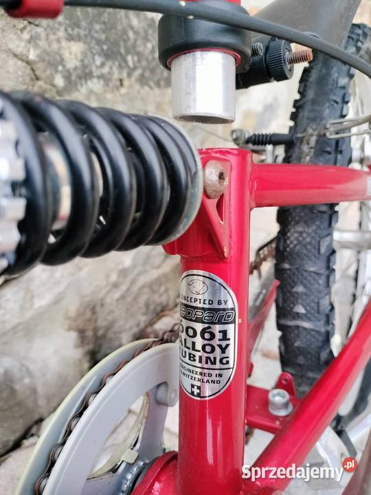 Czerwony rower górski dziecięcy leopard Rocky Urszulin