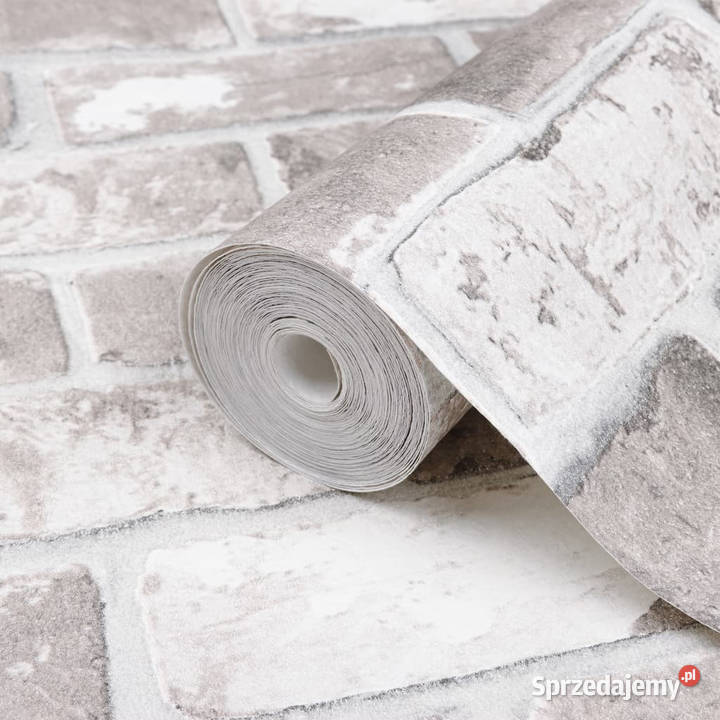 Tapeta 3D z wzorem cegieł szara 10x053 m Warszawa
