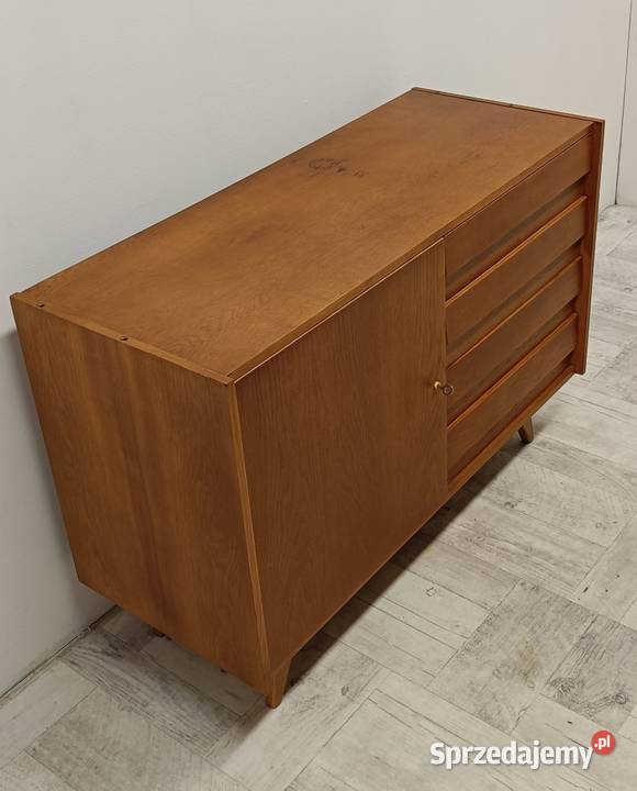 komoda vintage z drzwiami i szufladami design Radomsko