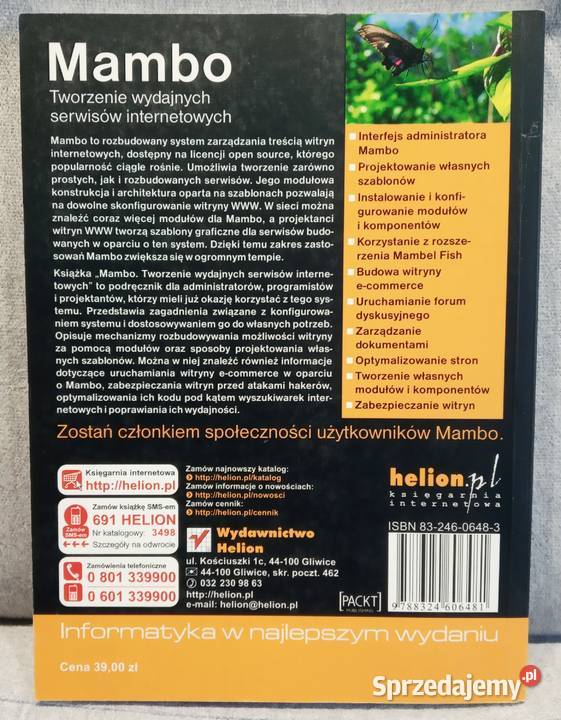 Książka MAMBO Tworzenie wydajnych serwisów mazowieckie sprzedam