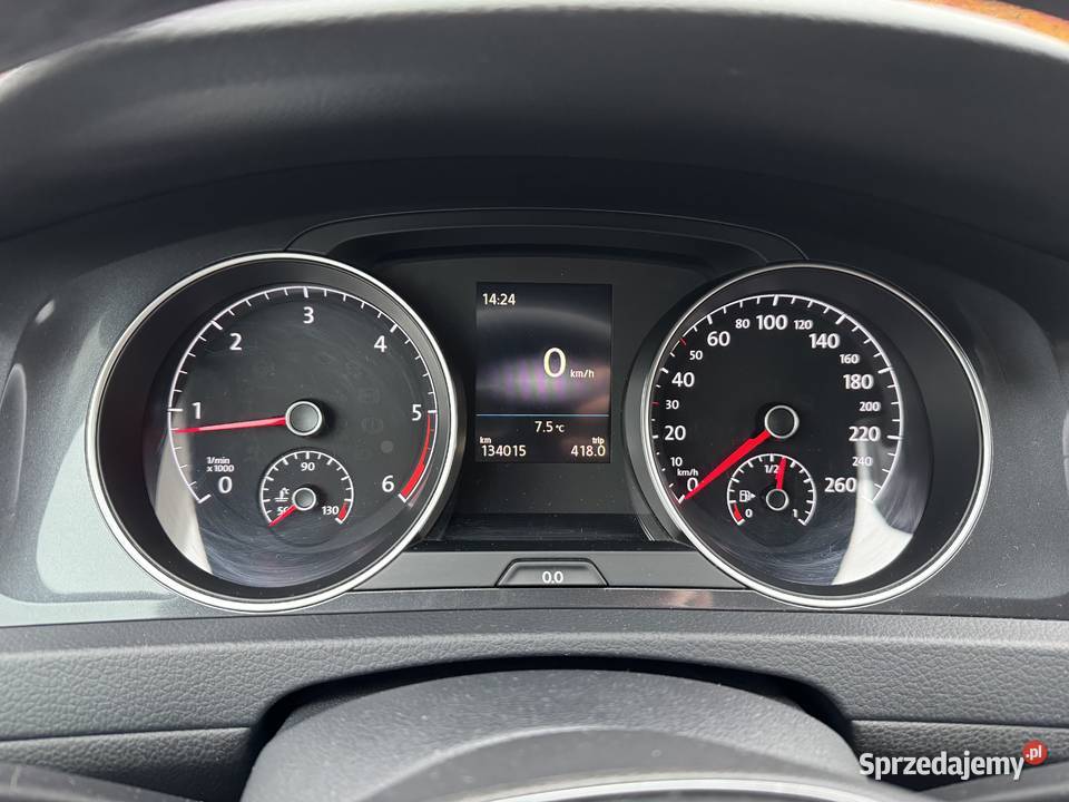 Volkswagen Golf VII Comfortline 16 TDI salon elektrycznie ustawiane fotele Ludwików