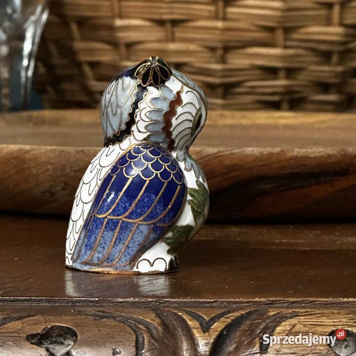 Figurka Sowy emalia komórkowa cloisonne