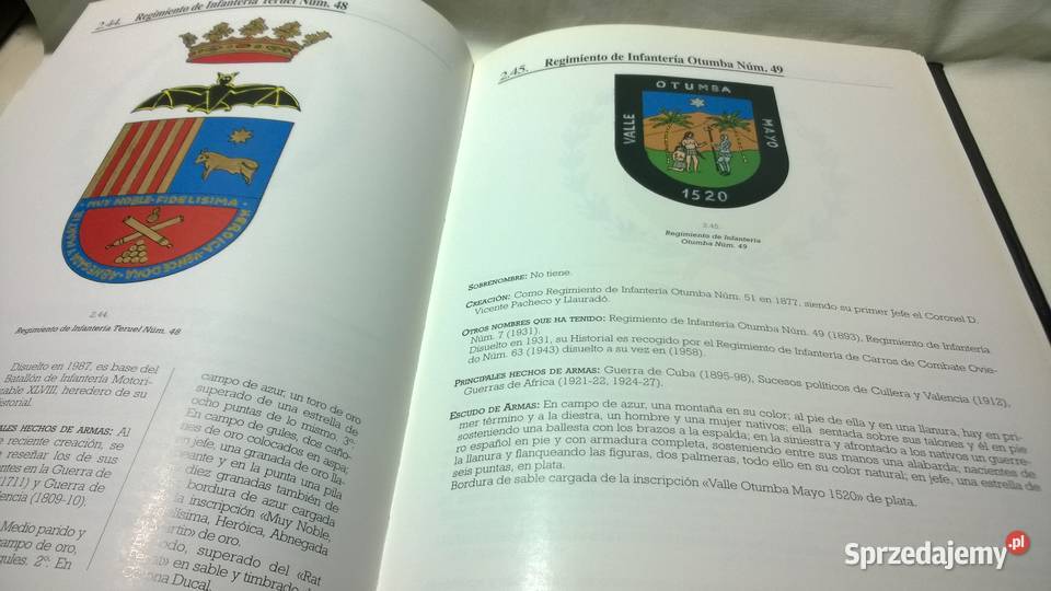 Książka CASTANO CANTERO HERBY ARMII HISZPAŃSKIEJ Warszawa