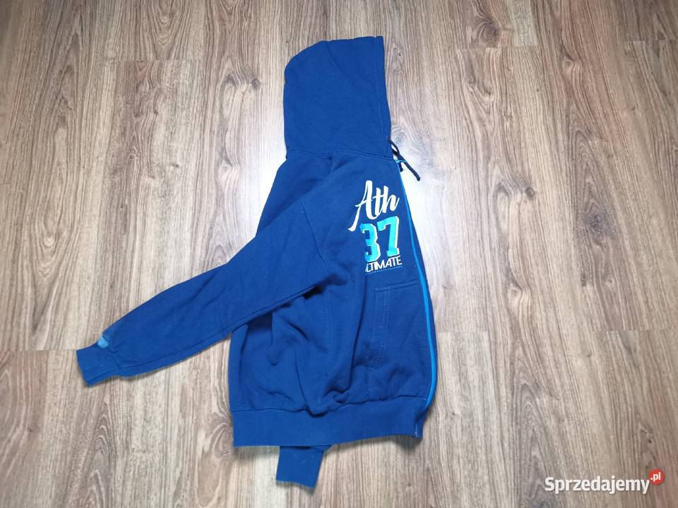 Bluza sportowa bawełniana niebieska Odzież sportowa Inczew