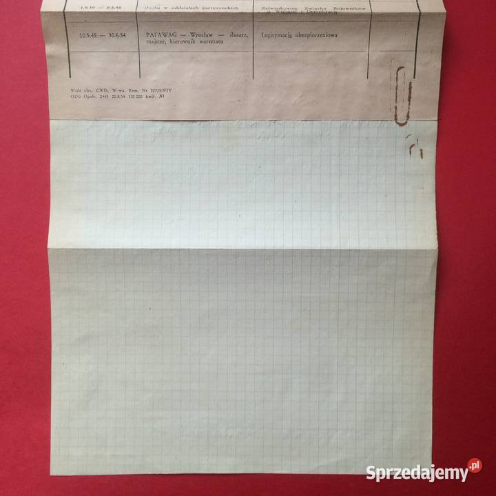 1379 Kwestionariusz Antykwariat Szczecin