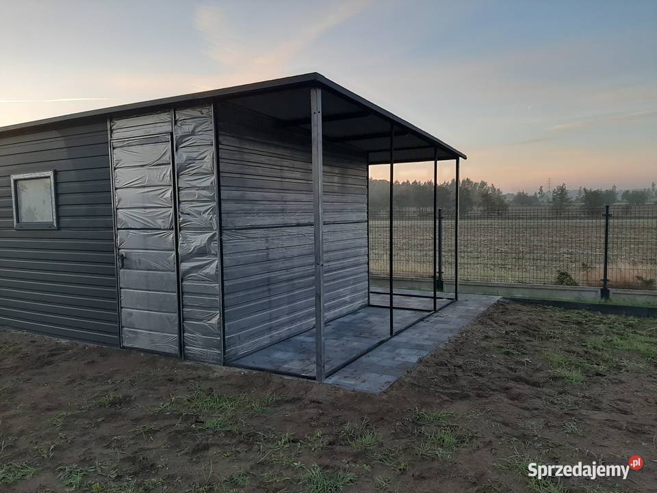 Garaż Blaszany Wiatka Ogrodowa Schowek na
