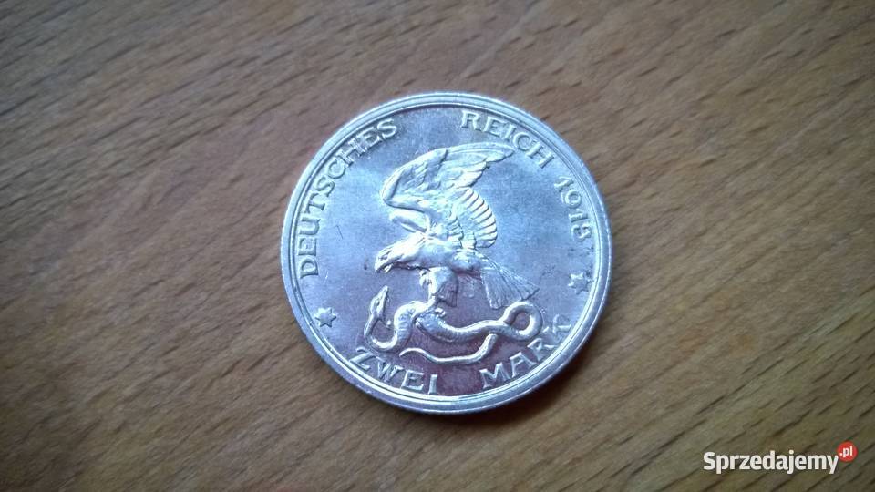 MONETA 2 MARKI KAISERREICH 1913LIPSK BITWA