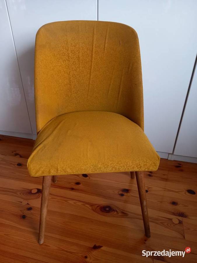 Stare krzesło muszelka patyczak PRL vintage wielkopolskie