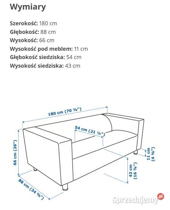 Ikea Klippan sofa 2osobowa kanapa szara Kraków