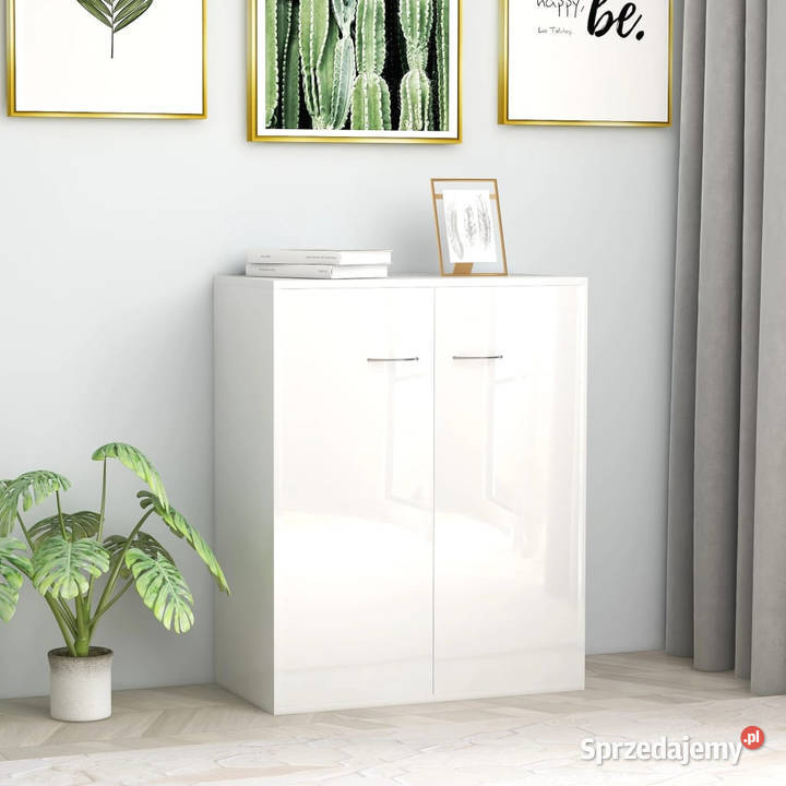 Szafka biała z połyskiem 60x30x75 materiał Warszawa