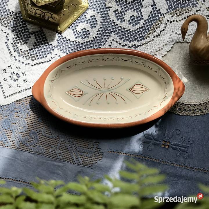 Półmisek gliniany ręcznie robiony