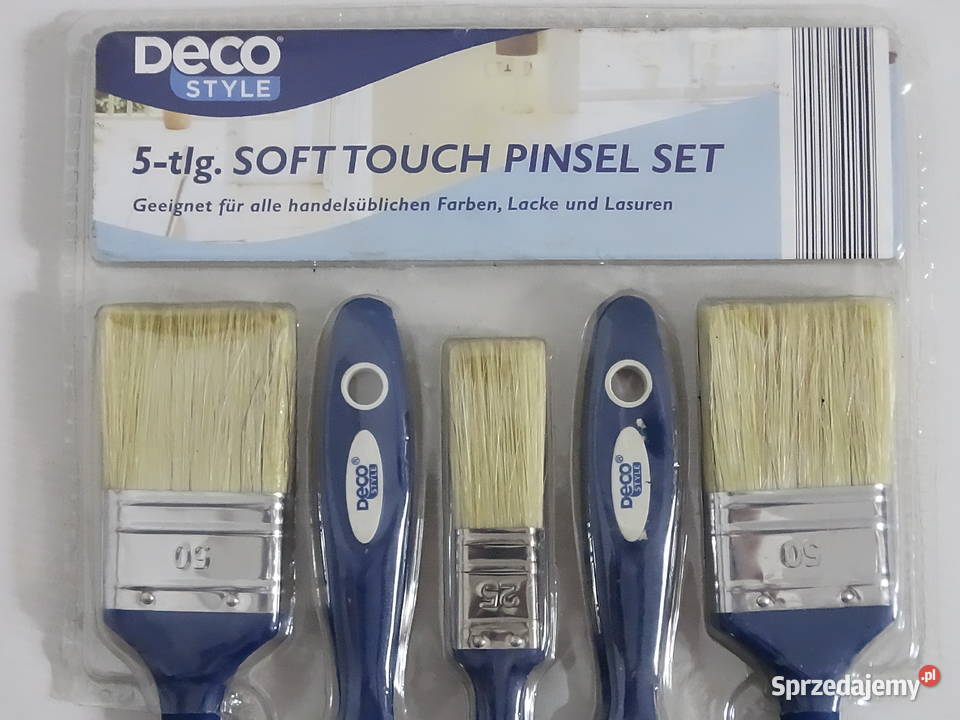 Nowy Zestaw Pędzli DECO STYLE Soft Touch 5 sztuk Biłgoraj