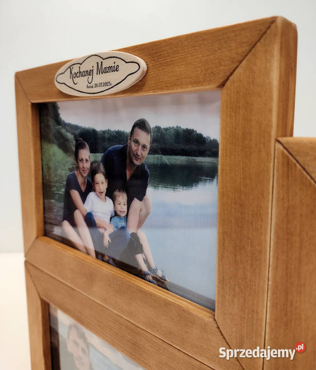 Ramka Na Zdjęcia 10x15 DREWNO Olcha Napis Warszawa
