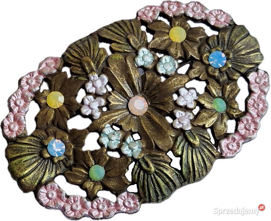 KOSTIUMOWA BROSZA VINTAGE W STYLU BIEDERMEIER śląskie Częstochowa sprzedam