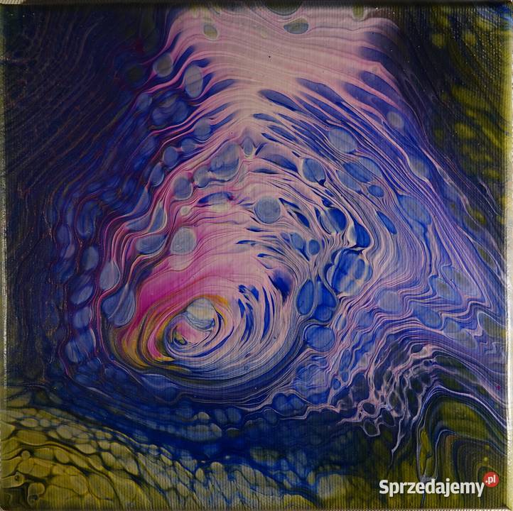 Obraz abstrakcja na płótnie Technika pouringu Ostrów Wielkopolski sprzedam